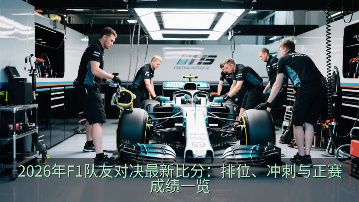 方程式赛车维修区内的赛车与技师