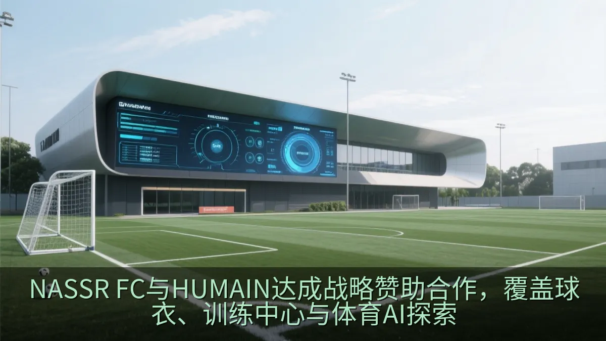 先进足球训练设施与人工智能数据界面概念图