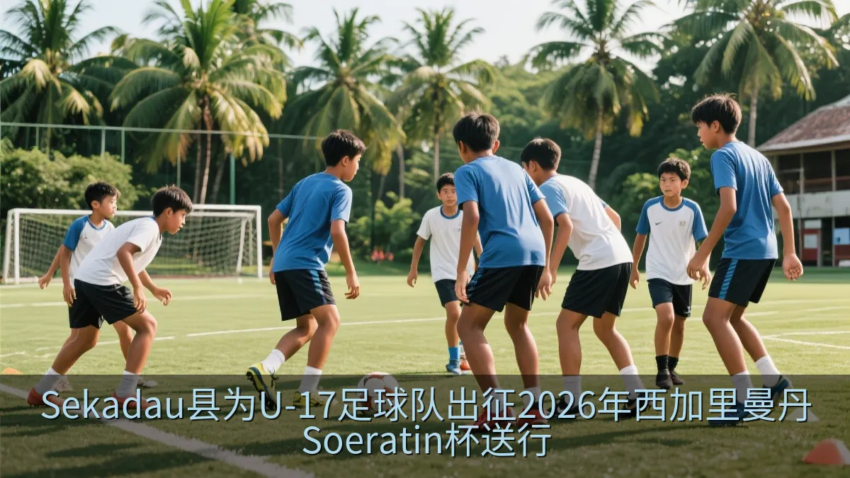 年轻足球运动员在出征前进行集体准备