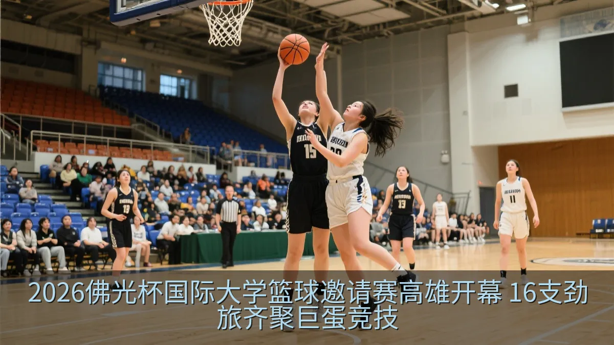 大学女子篮球队在室内球场进行比赛